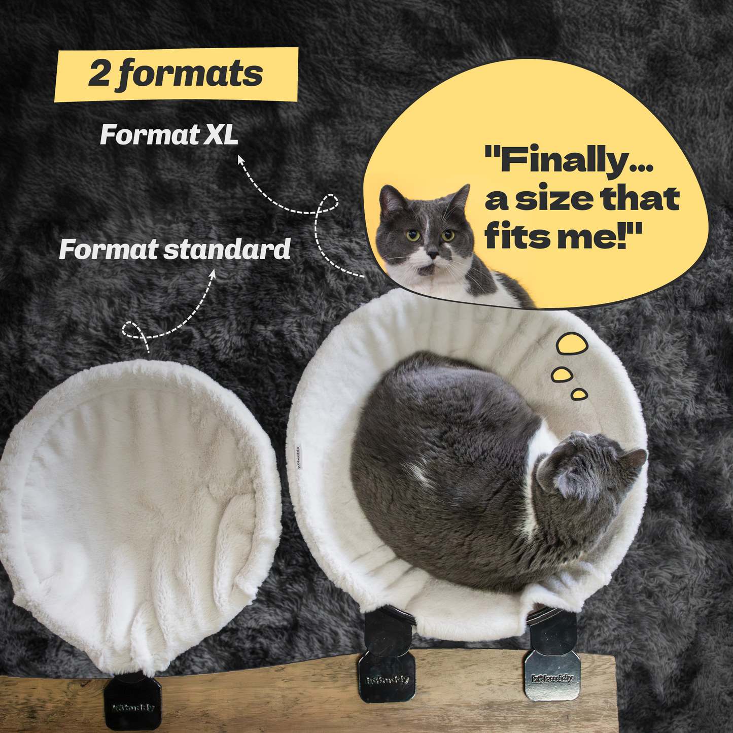 KOBUDDY - Lit de bureau pour chat